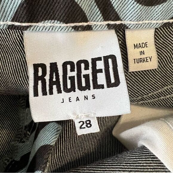 NWOT The Ragged Priest Blue/Black Wave High Waist Straight Leg Jeans --‎ … - Picture 9 of 10